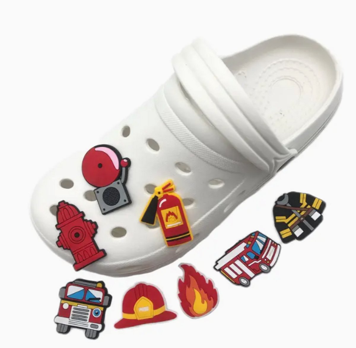 Schoen pins brandweer - schoenbedels brandweer - brandweer charms - ook geschikt voor crocs - schoenbedel - brandweeer pins