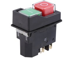 Magnetische Schakelaar ON-OFF - YH02-A - 16A - 250V AC - 5-PIN - IP55 - Industriële Drukknop - Zwart