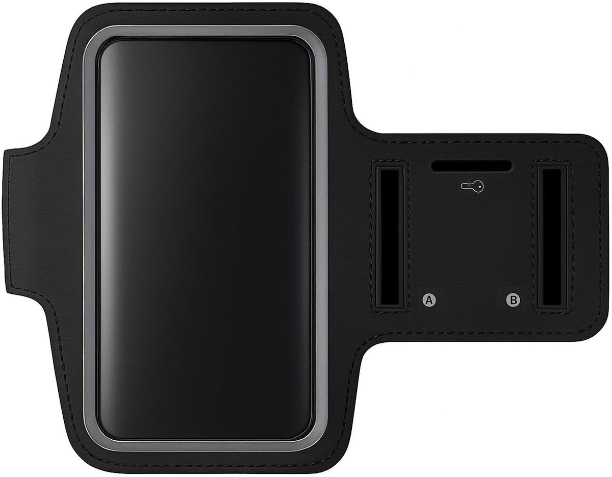 MMOBIEL Sport / Hardloop armband (ZWART) voor iPhone SE / 5S / 5C / 5 / 4S / 4 / 3GS Spatwatervrij, Reflecterend, Neopreen, Comfortabel, Verstelbaar, Koptelefoon Aansluitruimte en Sleutelhouder!