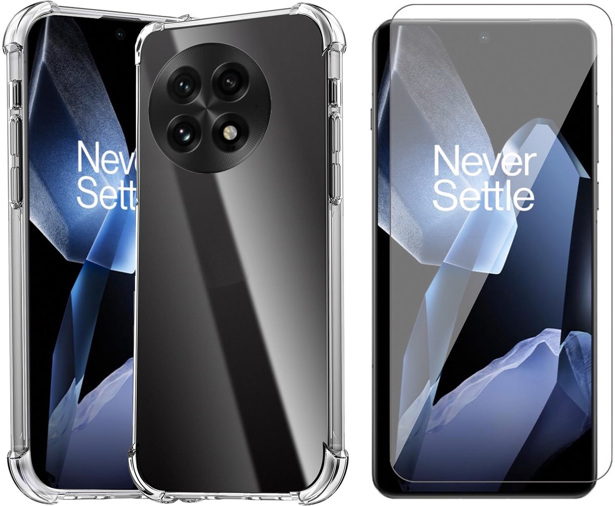 Hoesje geschikt voor OnePlus 13 - Screenprotector Glas - Shockproof Transparant