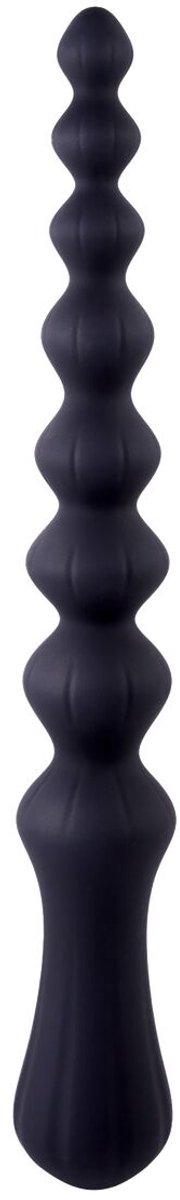 NMC 8.5 inch geribbeld siliconen Anal bal Beads Anale kralen - Zwart - 24.2 cm