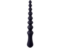NMC 8.5 inch geribbeld siliconen Anal bal Beads Anale kralen - Zwart - 24.2 cm