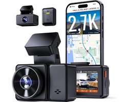 Thuys – Dual Dashcam - Voor Auto 1080p – Voor en Achter Camera – Auto Camera - G-Sensor – App Bediening – Parkeermodus