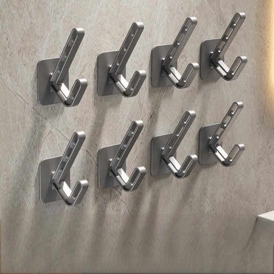 Kledinghaken Voor De Deur Zonder Boren - Stevige En Praktische Deurgarderobe Met 6 Haken Voor Keuken Badkamer En Woonkamer
