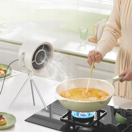 Mini afzuigkap - 3 snelheden - 1200Pa sterke zuigkracht - Stille werking - Draagbaar en afneembaar - Crèmewit