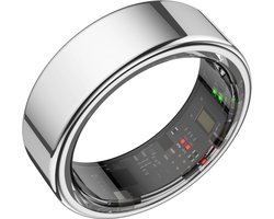 Focus® S1 Smart Ring - Zilver - Maat 8 - Hartslag - Menstruatiecyclus - Slaap Monitor - Slimme Ring - Sport Prestatie - Stappenteller -IP68 Waterdicht - O2 Meting - Dames - Heren - Wearables - Oplaad Case - beschermring