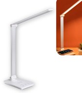BDGoods® - Bureaulamp - Daglichtlamp - 5 standen Licht - Helpt Tegen Winterdip - Wireless Charger - Daglichtlampen - Leeslampje - Daglichtlamp Hobby - Lamp - Leeslamp Staand - Lampen - Kantoor Lamp - Bureaulamp Led - Bureaulamp Dimbaar
