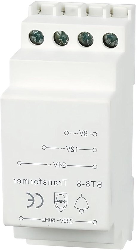 Plikc Meta - transformator voor deurbel, installatie van DIN-stang voor