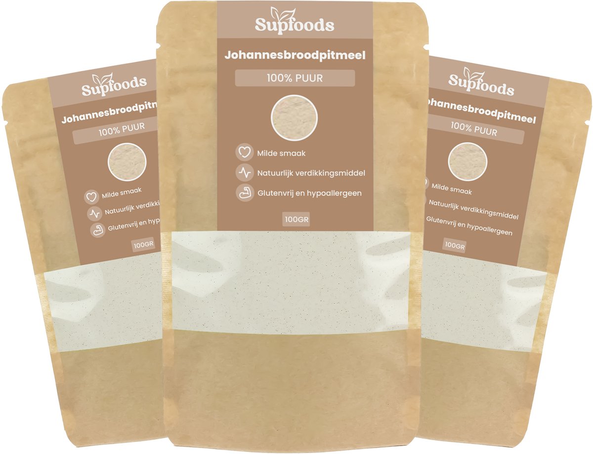 Johannesbroodpitmeel 100% Puur - 500gram - Natuurlijk Verdikkingsmiddel bij Bakken en Koken - Johannesbroodpitmeel Babyvoeding
