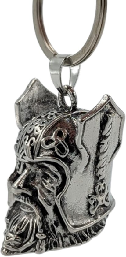 Grand X - Bell Guardian - Dieu Viking - Argent - Gremlin Bell - Porte-clés - Porte-clés Moto - Cloche Porte-Bonheur Moto - Pendentif Sac - Foi