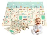 Auto - Speelmat - Speelkleed - Speelmat Baby - Speelkleed Baby - Speelmat Foam - 150 x 200 cm - Opvouwbaar - Inclusief Opbergtas - Auto speelmat