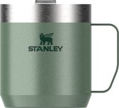 Stanley Classic Legendary Camp Mug 350 ml - Houdt 1.5 Uur Warm - Vacuüm Geïsoleerde Camping Mok - BPA-Vrij - Vaatwasserbestendig - Roestvrijstalen Thermosbeker - Hammertone Green