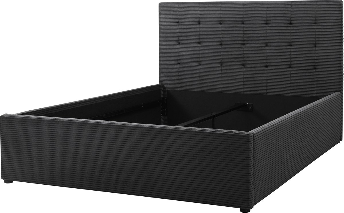 Hamar-Bed 140x200 cm Fabric Anthracite