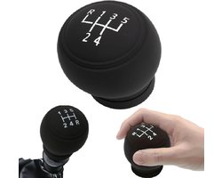Ronde Anti-Slip Siliconen Pook Cover I Pook Hoes I Versnellingspook Beschermer I Autopook Cover I Rekbaar I Versnellingen R + 1-5 I Zwart