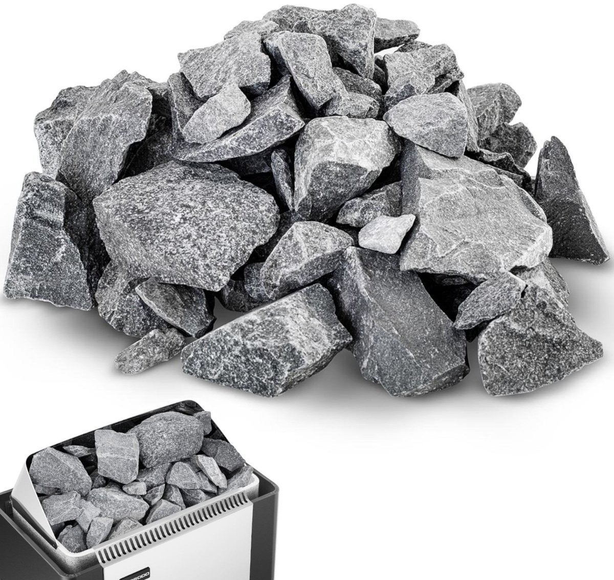 Saunastenen - 13 - 18 cm - 20 kg - Uniprodo