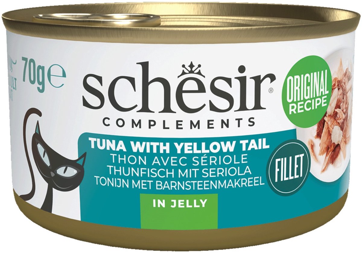 Schesir Schesir Oceanic Serie - Gele Sepia Tonijn - 24x70g - Volledig Diervoeder - Glutenvrij