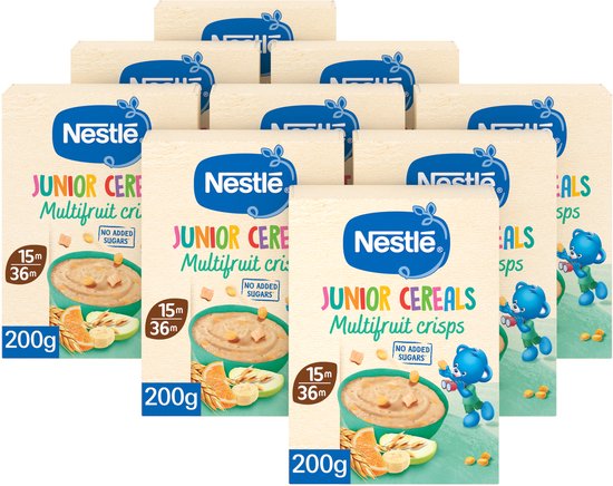 Nestlé Junior Cereals Multifruit - peuterpap 15+ maanden - 9 x 200g