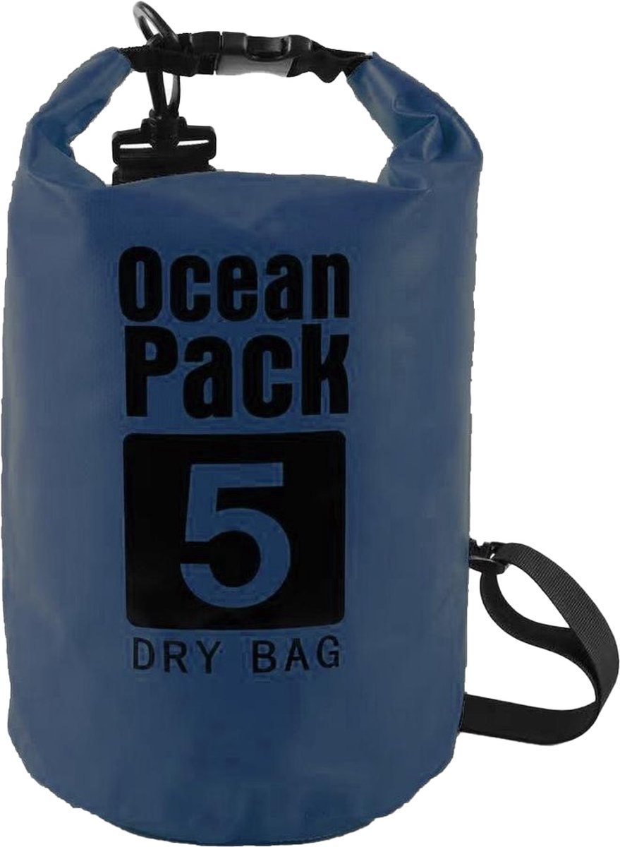 Waterdichte Tas - Dry bag - 5L - Blauw - Ocean Pack - Dry Sack - Survival Outdoor Rugzak - Drybags - Boottas - Zeiltas