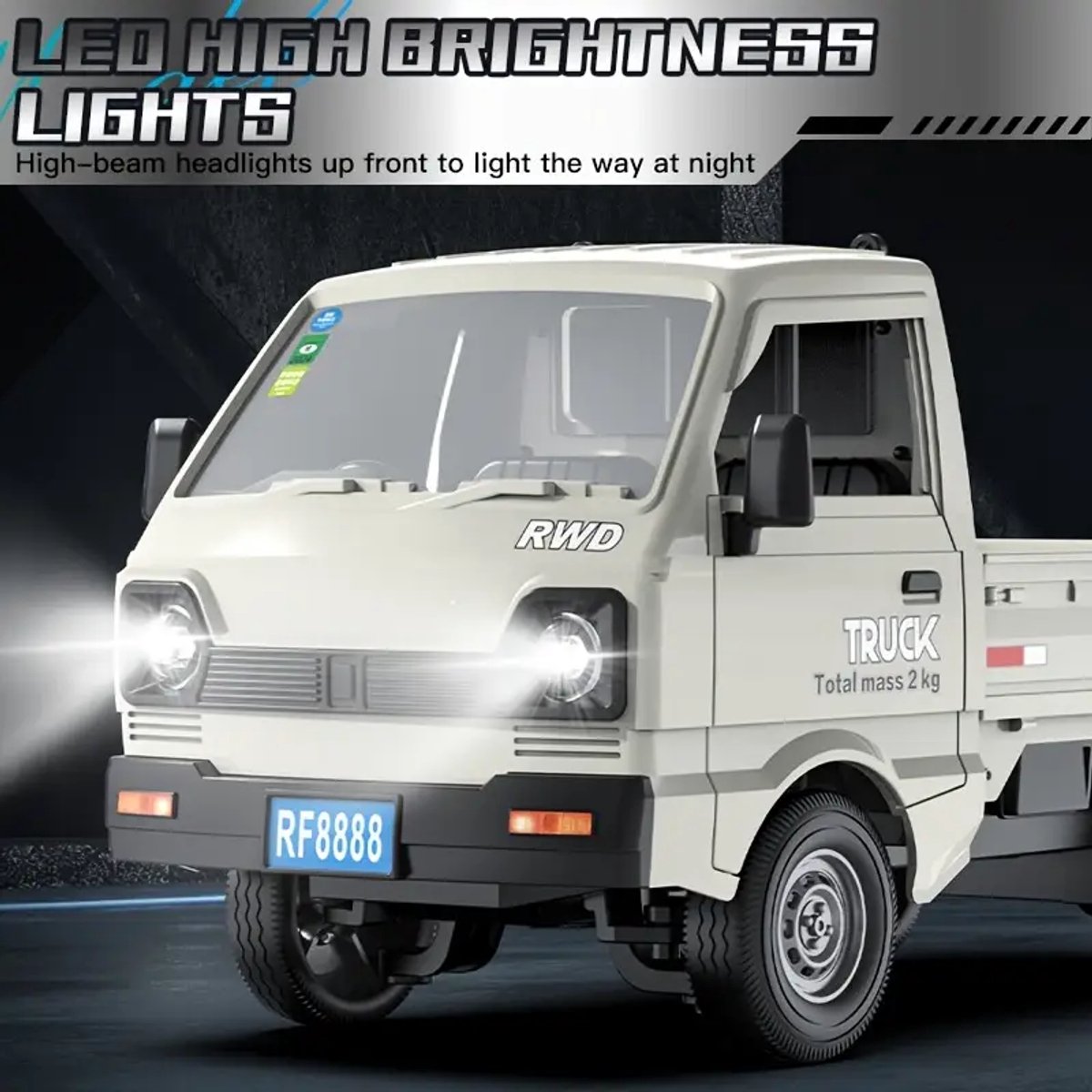PolkaHome® RC auto, RC truck op afstandsbediening met stoom uitstoot functie. RC drift auto — afbeelding 4