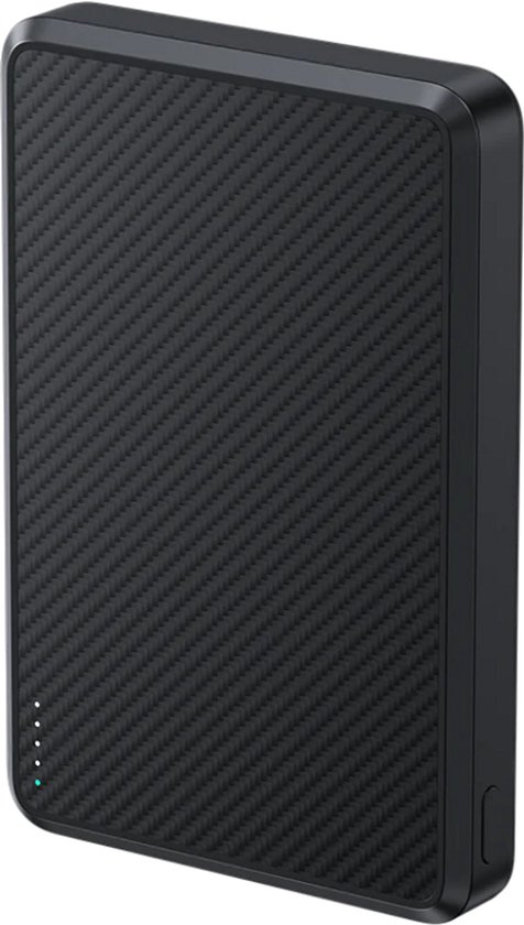 Benks ArmorGo Powerbank - 10000mAh - 20W - Slim Draadloos Opladen - Magnetisch - MagSafe Compatibel - Aramidevezel 600D - Inclusief kabel USB A naar USB C- Zwart