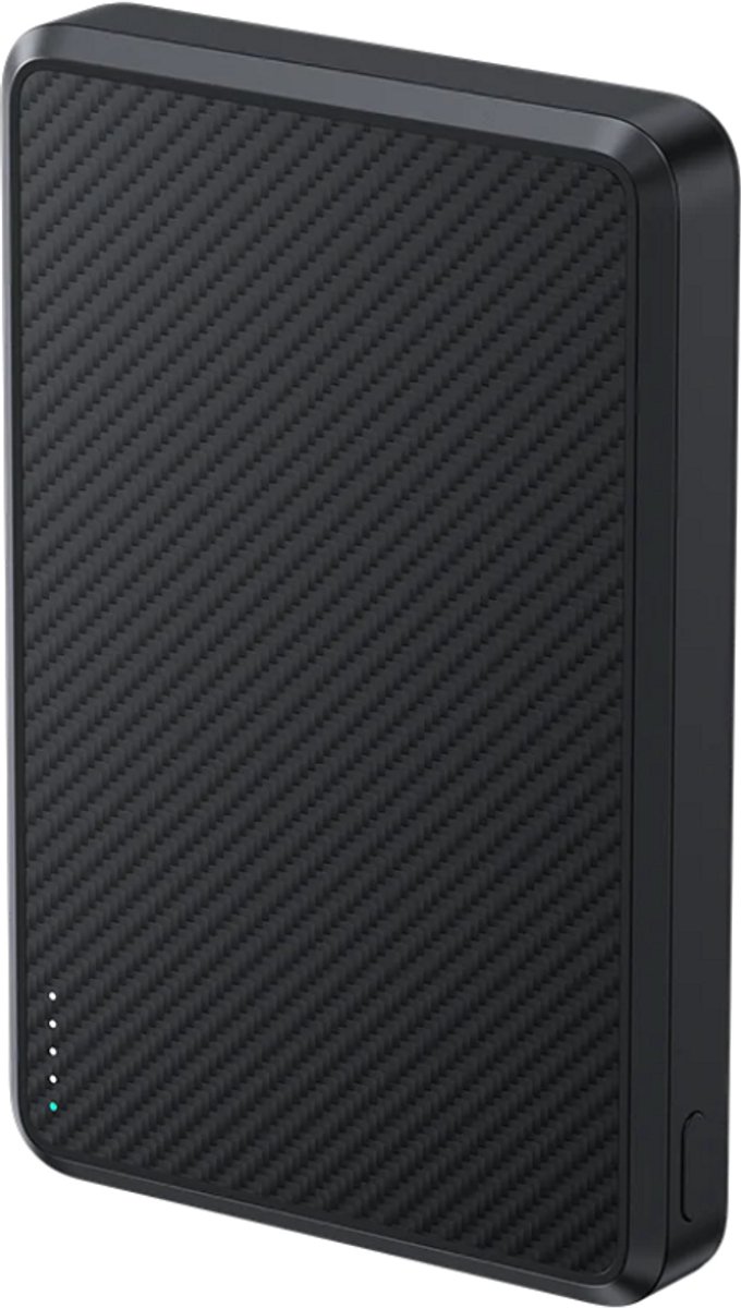 Benks ArmorGo Powerbank - 10000mAh - 20W - Slim Draadloos Opladen - Magnetisch - MagSafe Compatibel - Aramidevezel 600D - Inclusief kabel USB A naar USB C- Zwart