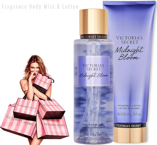 Mistbloom Set Victoria Secret Midnight Bloom Body Mist & Lotion Set - Luxe geur- en ...