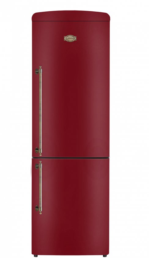 Amica KGCR 387 100 B Retro Fridge/Freezer/Coffee Cream (Beige) / 181 cm (H) x 55 cm (W) x 62 cm (D) / Retro Design/Fridge with Freezer
