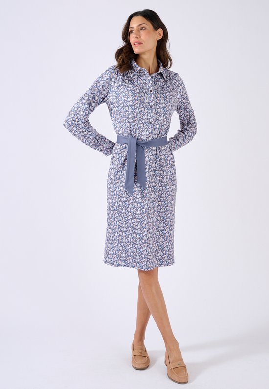 Damart - Robe jersey chaude - Femme - Blauw - XXL