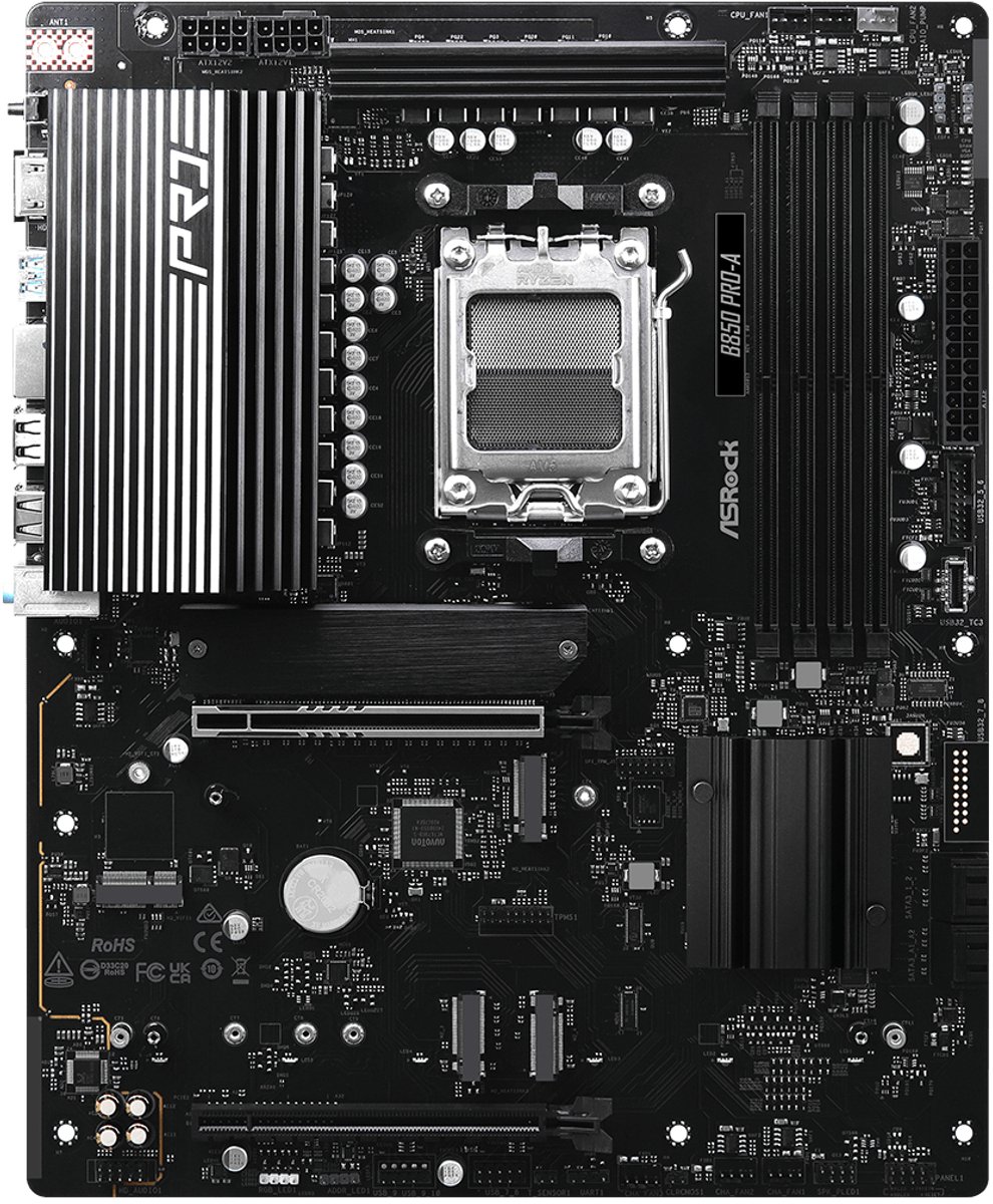 Asrock B850 Pro-A - Moederbord - Atx - Amd B850 - Socket Am5 - Ddr5 - Realtek - afbeelding 3