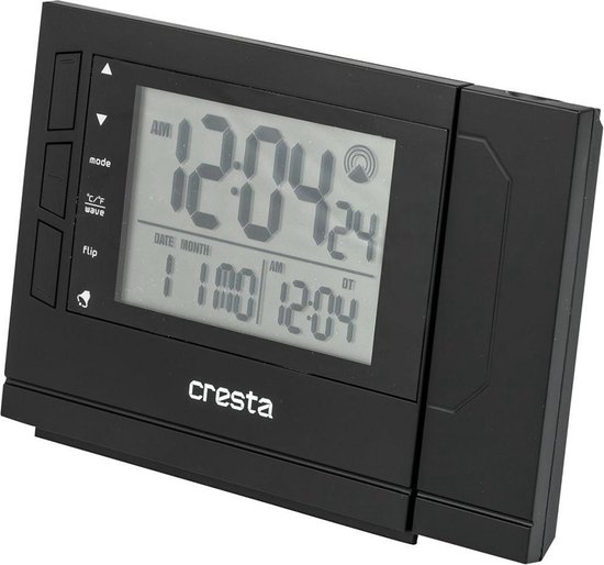 Zuigeling agenda Poging Cresta Digitale wekker met projector PRC280 zwart 24090.01 | bol.com