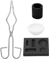4 stuks grafiet ingot-mallen, 1 kg/2,2 lbs metaal smelten en