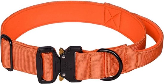OneTigris Tactische hondenhalsband voor kleine honden, met stuurgreep