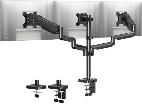 LEVANTU Triple Monitor arm 3 schermen met gasveer - t/m 32 inch | bol