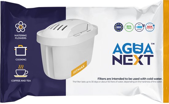 Agua Next, Cartouches filtrantes pour carafe à eau, cartouche filtrante, remplacement pour Dafi Unimax, Aquaphor, Laica, 8 pièces