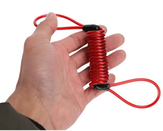 Rieba® Schijfremslot Reminder - Reminderkabel voor Schijfremslot - Kabelslot Reminder - 120 cm x 4 mm - Geschikt voor Scooter Motor Fiets Step en Elektrische Fiets - Geel van Rieba — afbeelding 4