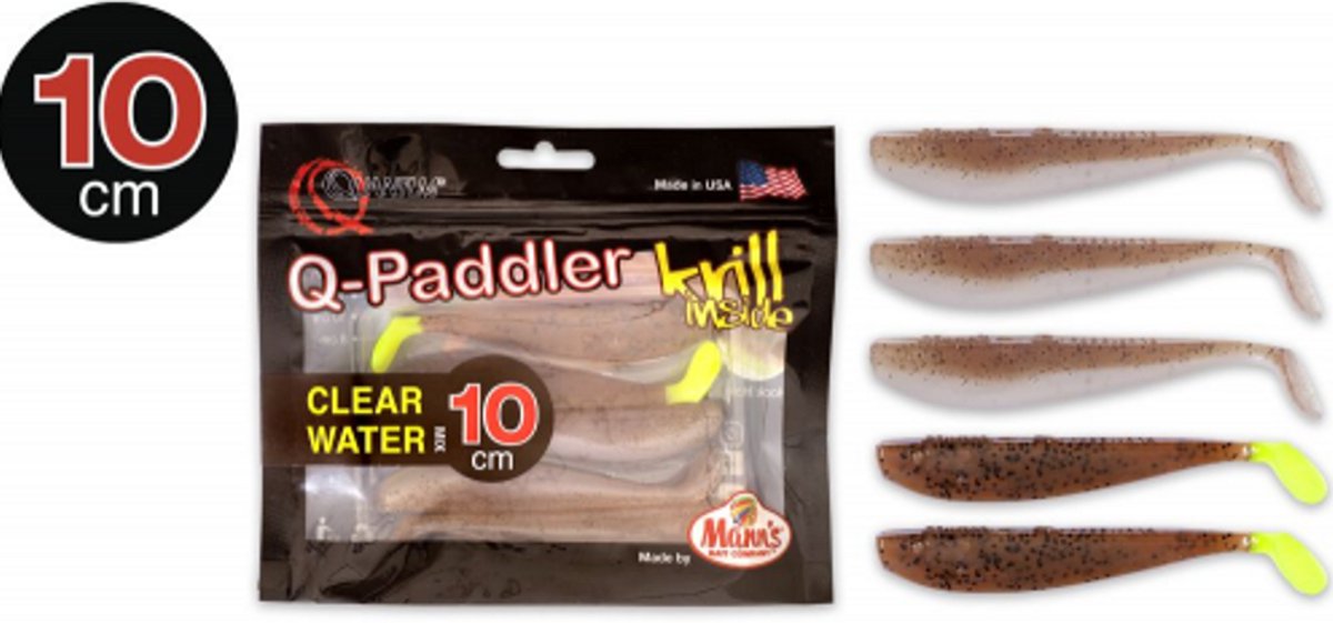 Q-Paddler Clear Water Packs (10cm) 3 x Wakasagi & 2x Brown Shiner