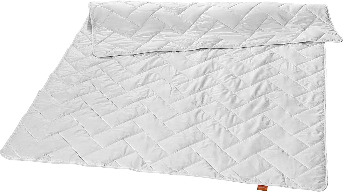 sleepling 100 x 135 cm kinderdekbed van katoen | Tijk en vulling van 100% puur katoen | Katoenen dekbed | Doorgestikt dekbed | Platbinding | Made in Germany | Wasbaar tot 60 graden | Wit