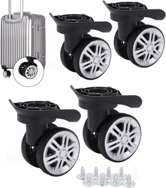 4 Roues De Rechange Pour Valise Universelles 50mm X 18mm JIASI&JIESY