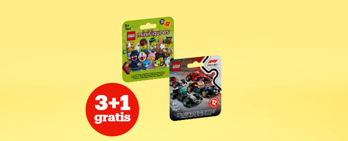 3+1 gratis op LEGO