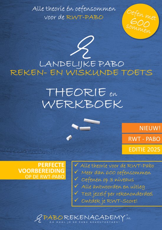 RWT-PABO Theorie en Werkboek | JAAR 1 Pabo | Landelijke Reke ... - cover