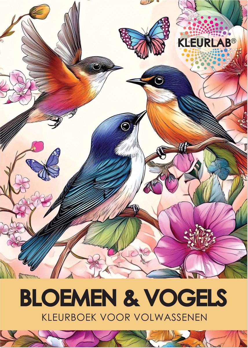 KleurLab - Luxe Kleurboeken Set voor Volwassenen - Set van 2: Planten, Bloemen en Dieren - Enkelzijdig Bedrukt - 96 Kleurplaten op A4 - Voordeelset — afbeelding 2