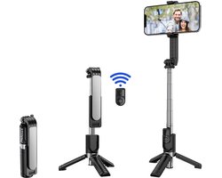 Phreeze SS3 Selfiestick met Spiegel, Tripod & Bluetooth Afstandsbediening - Geschikt voor iPhone en Samsung - Universele Selfie Stick