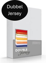 Hoeslaken en jersey double de haute qualité Double Grijs | 140/150/160x200/210/220 | Doux et épais | Élastique tout autour