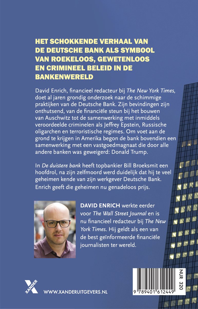 De duistere bank - back cover