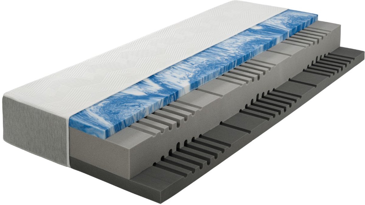Densi Matras G500 - HR Koudschuim met Gelschuim afdeklaag - 90x210 cm - 25 cm dik wit