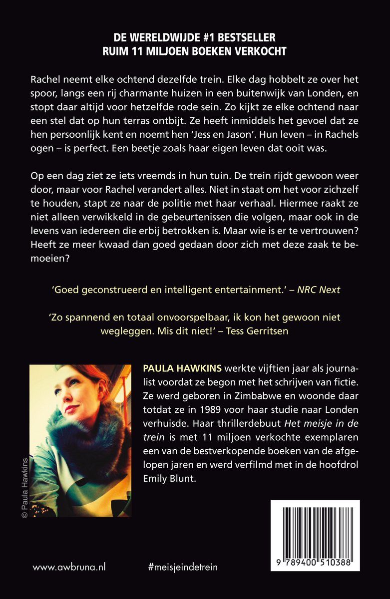 Het meisje in de trein - back cover