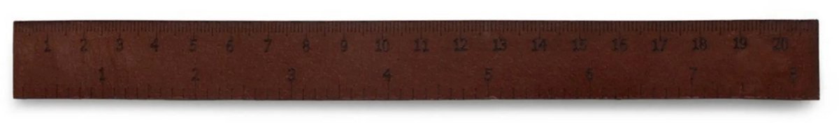 MUUD QB-4639 Fu Handgemaakte leren liniaal 21cm x 2 cm