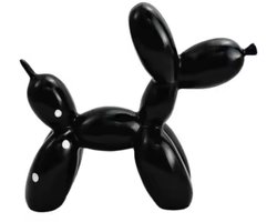 DWIH - Standbeeld Ballon Hond - Jeff Koons kleine replica - Verjaardag Versiering - zWART- Kinderkamer Decoratie - 9 cm