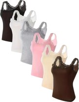 Bovista Topje Dames - Kleding - Shirt - Blouse - Kort - Volwassen - 6 Pcs - Gemengd - Maat M