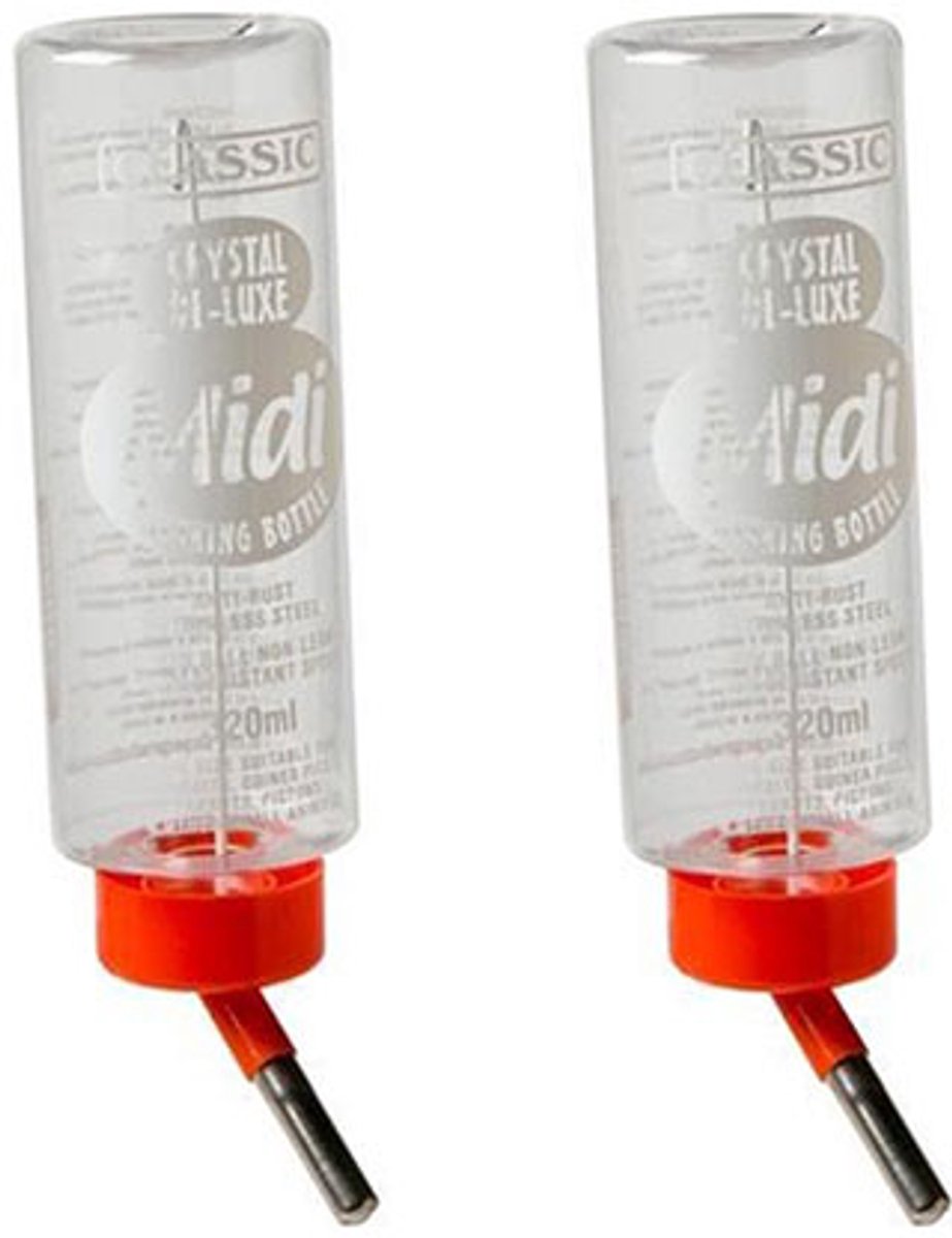 Drinkfles voor knaagdieren Luxe 600 ml per 2 stuks